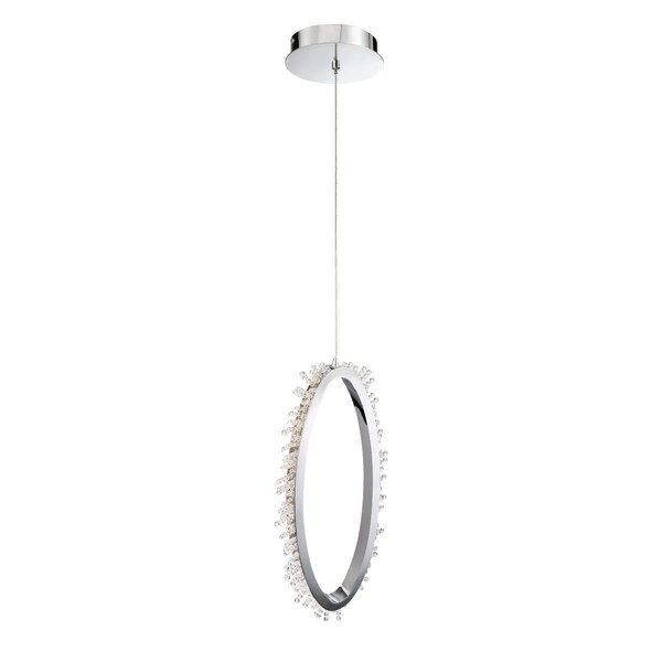 Eurofase Scoppia Contemporary LED Chandelier, 1-Light, 3900 Lumens, Clear/Chrome 33729-015 - main